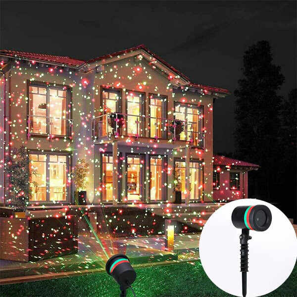 Proiector Laser Light cu lumini verzi si rosii pentru exteriorul casei