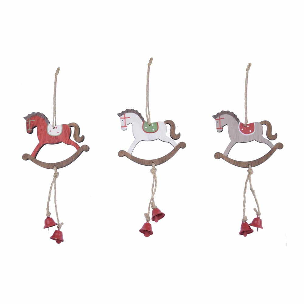 Set de 3 ornamente suspendate în formp de căluți Ego Dekor