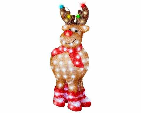 Decoratiune luminoasa Reindeer, Lumineo, 22.5x29x63.5 cm, acril, multicolor