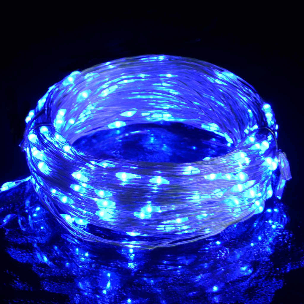 vidalXL Instalație luminoasă 400 micro LED-uri albastru 8 funcții 40 m