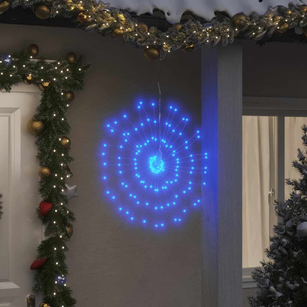 vidaXL Lumină stelară de Crăciun 140 LED-uri, 4 buc., albastru, 17 cm