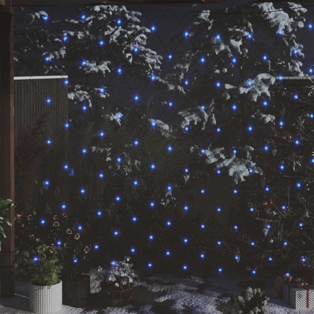 vidaXL Plasă lumini de Crăciun 204 LED-uri, albastru, 3x2 m, int./ext.