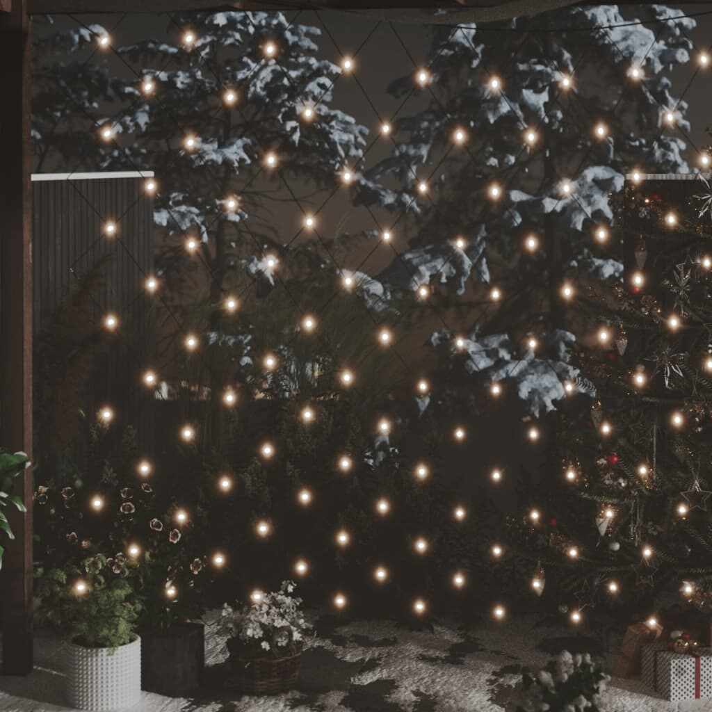 vidaXL Plasă lumini de Crăciun alb cald 3x3m 306 LED interior/exterior