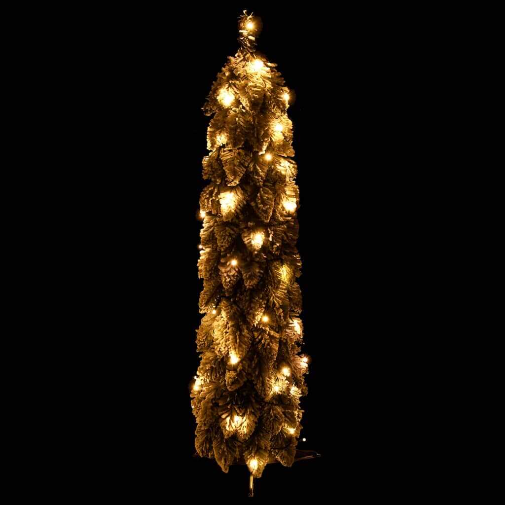 vidaXL Brad de Crăciun artificial pre-iluminat 30 LED-uri/zăpadă 60 cm
