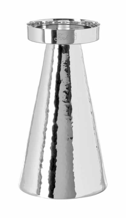 YAMA, Suport lumanare, otel inoxidabil, ciocanit, h. 19 cm, d. 10 cm